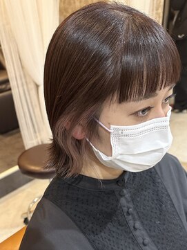 グラム 安城桜井店(gram) オン眉_インナーカラー_ベージュカラー