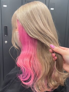 ベレーザ 渋谷(BELEZA) 4373グレーベージュインナーホワイトピンクミルクティーアッシュ