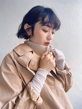 ムク 甲府(muku.) 前髪/マチルダボブ/ニュアンスパーマ/グレージュ[甲府駅]