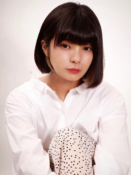 ミュート 原宿店(mute) 【mute原宿】重めボブ×アッシュブラックイヤリングカラー