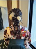 高めツイン編み下ろし