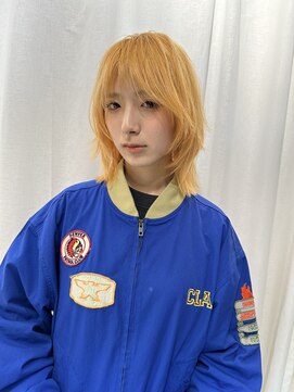 ノラキチジョウジ(NORA KICHIJOJI) ウルフボブロングレイヤー耳かけフェイスレイヤーレイヤーボブ