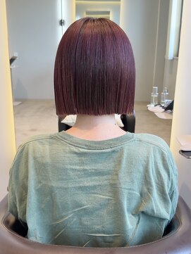 ケリーアン 太田(kelly.un) ストレートミニボブ / タイトヘア / レッドブラウン / 群馬太田