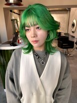 クペウ ローウェン(cope'u ROWEN)&nbsp;渋谷/ウルフカット  デザインカラー ルーツカラー エンドカラー