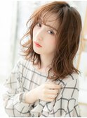 ★大人美人抜け感くせ毛風パーマウェーブミディアム30代40代★1