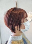 ピンクブラウン/似合わせショートボブ