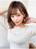 ミディアムウルフひし形シルエットひし形ボブヨシンモリ
