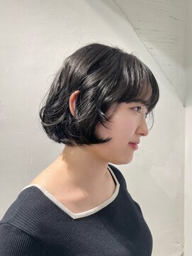 ヨーク(YOKE) 【YOKE】暗髪ブルーブラックボブパーマ