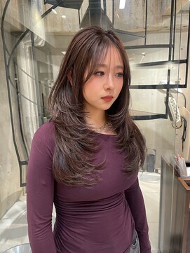 サイン 渋谷(SIGN) 小顔レイヤーカットレイヤースタイルワンカールスタイリング