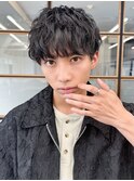30代◎ツイストピンパーマ×大人センターパート