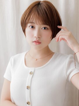 カバーヘア ブリス 志木南口駅前店(COVER HAIR bliss) ペールオレンジひし形丸みショートマッシュY志木20代30代!