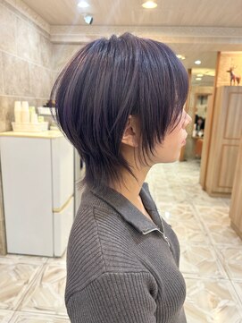 シャンティ 平岸店(Shanti) ショートウルフ×ラベンダーカラー☆マサモトヒロキ