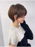 大人可愛い20代30代40代小顔ひし形ショートボブ丸み前下がり