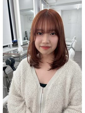 イロウ 山口どうもん店(IROW) ダブルカラー/ミディアムレイヤー/ベージュ/ブリーチなし