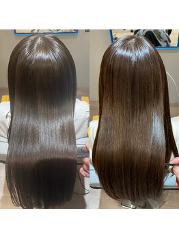 オル(olu’)の写真/【美髪が叶うケアストレート】最高峰の薬剤で様々なダメージにも対応◎柔らかく艶のある髪へ髪質改善◎