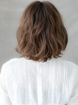 カバーヘア ブリス 志木南口駅前店(COVER HAIR bliss) 地毛ハイライトブリーチなし抜け感ゆるふわボブパーマ20代30代W