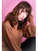 75モーブカラーのワイドバングで大人かわいいくびれミディ 川口