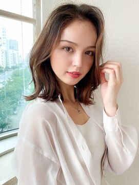 アフロート ディル(AFLOAT D'L) AFLOAT《矢田菜津紀》表参道/レイヤーくびれセミディ◎ブラウン