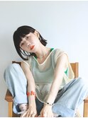 カジュアル切りっぱなしボブ