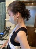 ＊スパイラルパーマ ラフなポニーテール 表参道