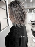 【神戸/六甲道】レイヤーボブ/ホワイトベージュバレイヤージュ☆