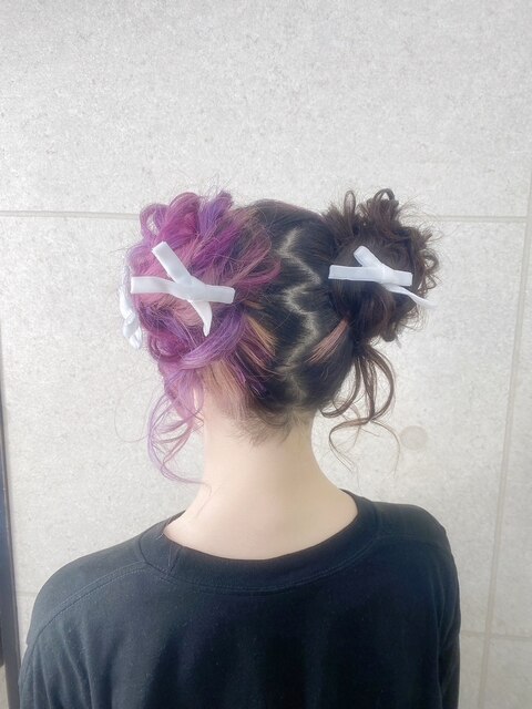 ガーリースタイル/心斎橋/ヘアメ/セットサロン