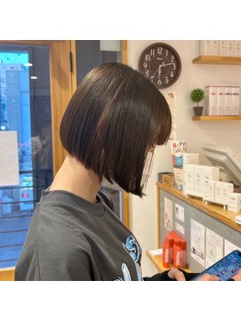 ブロッサム 北浦和店 暗髪ボブ×髪質改善/ブリーチハイライトインナーカラー北浦和