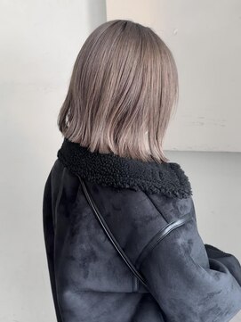 テトラ バイ ネオリーブ 横浜西口店(tetra by neolive) タッセルボブ ダブルカラー ベージュ ケアブリーチ