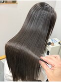 1年間の美髪 育成 ダークアッシュ 髪質改善/カラー