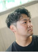73アップバングパーマ