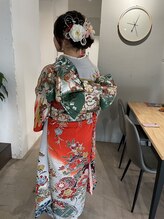 ★着付けおまかせ下さい★冠婚葬祭大事な事柄を是非Shiki .で　髪質改善/イメチェン/ホワイトブロンド