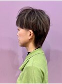 レイヤーカット/ハイライト/細めハイライト/くすみベージュ