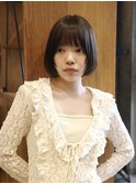 【倉畑果歩】前髪ありレイヤーボブ×ブリーチなしブラウン