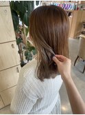 20代30代ベージュインナーカラーイヤリングカラー