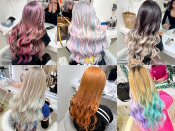 ジューシーティーティー(JUICY tt)の写真/【下通り/辛島町徒歩5分】エクステで作るデザインカラー！エクステだからこそできる高発色のデザイン♪