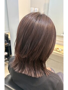 2026年のミディアムレイヤー＆モーヴピンク【西田辺・髪質改善】