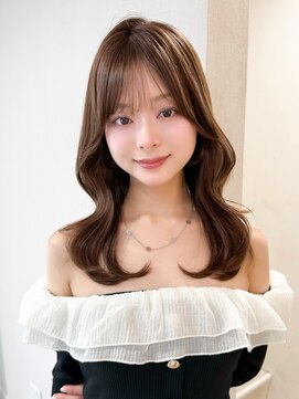 レア 表参道(L'ea) ・黒髪クラゲヘアーオリーブグレー小顔ココアベージュ