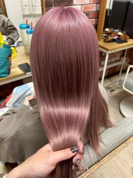 ユイマァル 倉敷店(YUIMARL) ツヤ髪ブリーチ20代30代40代ピンクラベンダーハイトーン