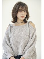 カナン 銀座(CANAAN)&nbsp;ココアベージュ　小顔ミディアム　クラゲヘア　グレージュ