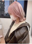 ハッシュカット/グレージュ/デザインカラー/原宿 10代20代30代