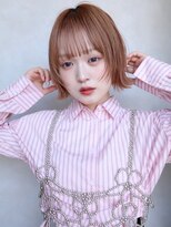 イルウィ(irwi)&nbsp;【門前仲町】ハッシュカットレイヤーボブ　ミルクブラウンカラー