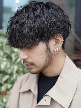 ノードオム 栄(NODE HOMME) 名古屋栄メンズカットラウンドマッシュ波巻きスパイラルパーマ