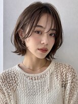 トリッカ シブヤ(TRICCA SHIBUYA) くびれボブ/小顔ヘア/シースルーバング/レイヤー/透明感ブラウン