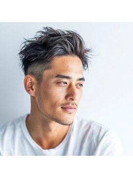 アンサ 阪急桂店(ANSA) オールバックショート/アップバング/フェード/爽やか