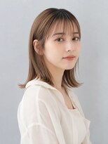 トリニティ(trinity) ブリーチダブルカラー シースルーバング レイヤー ベージュ