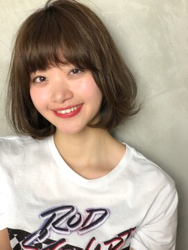 リンクス トウキョウ(LINKS TOKYO) 重めボブ　ぱつっと前髪　透明感カラー　艶カラー