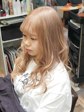 サムブリッジ(SOMEBRIDGE) ★夏のオレンジベージュヘアカラー ロング★【SOMEBRIDGE】