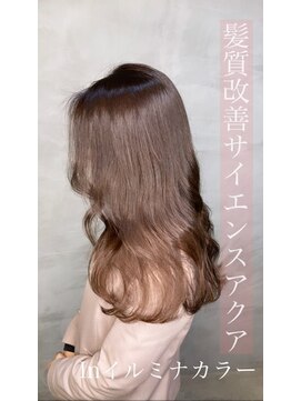 ジーナ 渋谷駅前(Zina) ピンクグレージュ×髪質改善×小顔セミウェーブ巻き