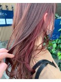 ピンク&ピンクベージュ インナーカラー