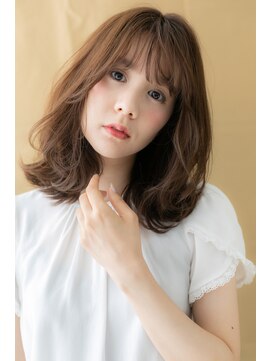 カバーヘア 上尾西口店(COVER HAIR) 斜めバングフレンチガーリー鎖骨ミディアムZ上尾10代20代30代